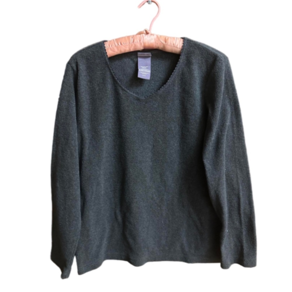 Laura Scott Grey Cozy Long Sleeve Sweater